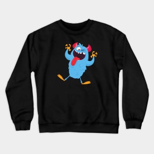 funny cartoon monster Crewneck Sweatshirt